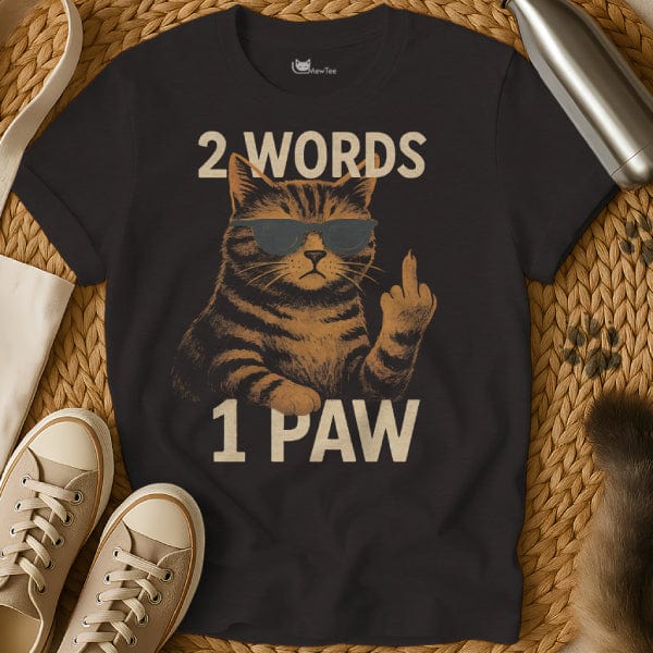 MewTee Black / S 2 Words One Finger Tee