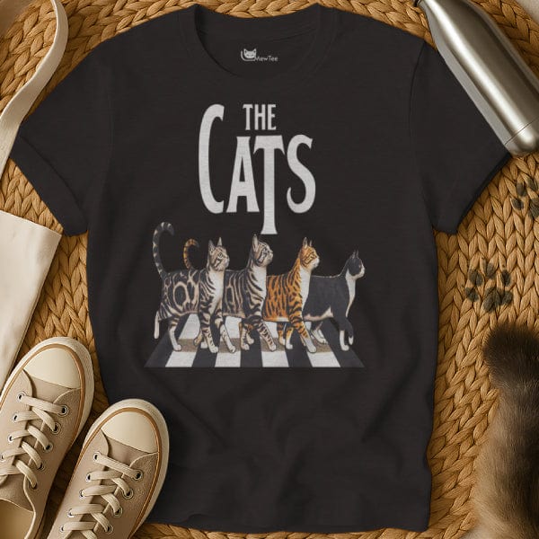 MewTee Black / S Abbey Road Shirt | Cat Tee