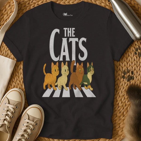 MewTee Black / S Abbey Road T Shirt | Cat Tee