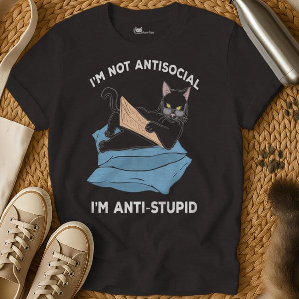 MewTee Black / S Antisocial Shirt | Cat Tee