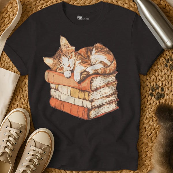 MewTee Black / S Books Shirt | Cat Tee