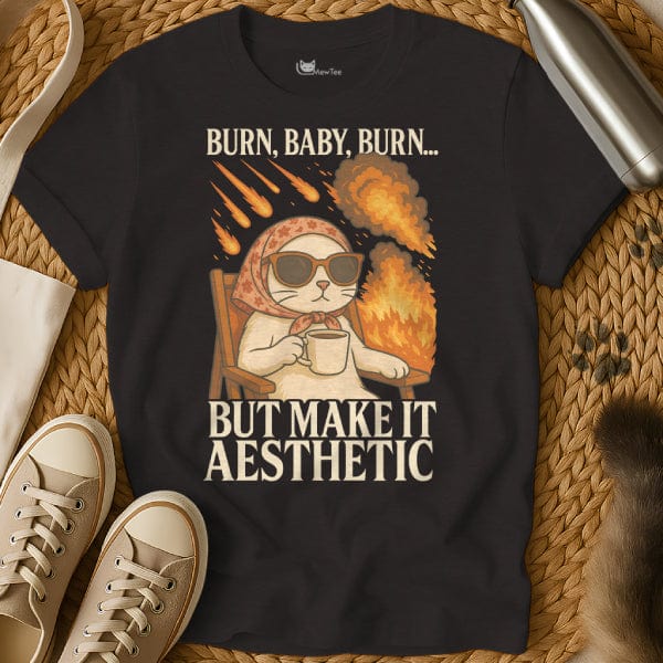 MewTee Black / S Burn Shirt | Cat Tee