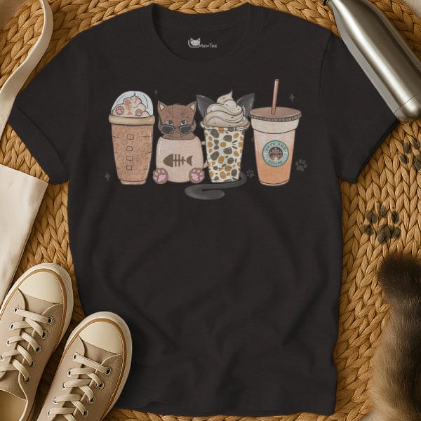MewTee Black / S Coffee Cat Shirt | Cat Tee