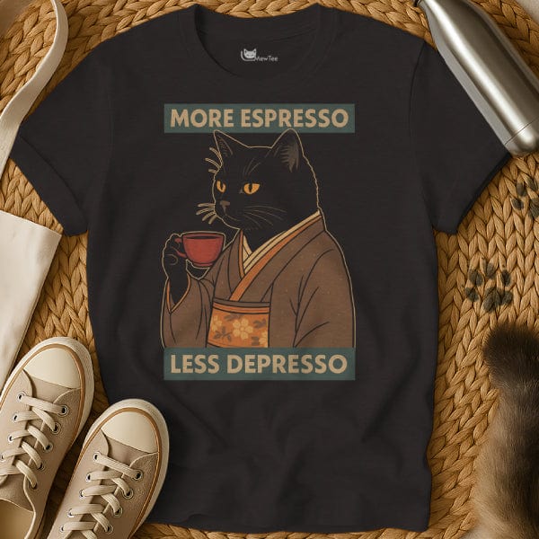 MewTee Black / S Espresso T Shirt | Cat Tee
