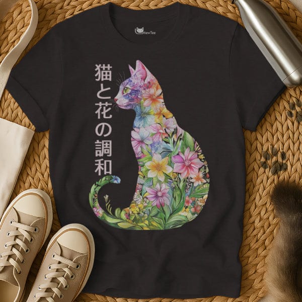 MewTee Black / S Flower Cat | Cat Tee