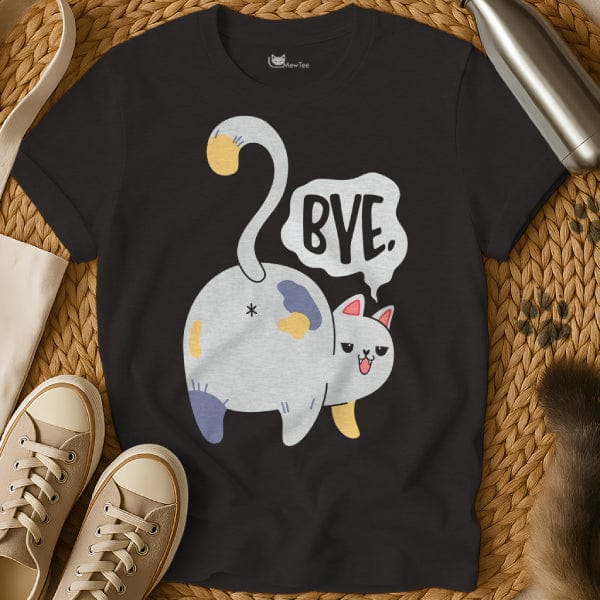 MewTee Black / S Goodbye T Shirt | Cat Tee