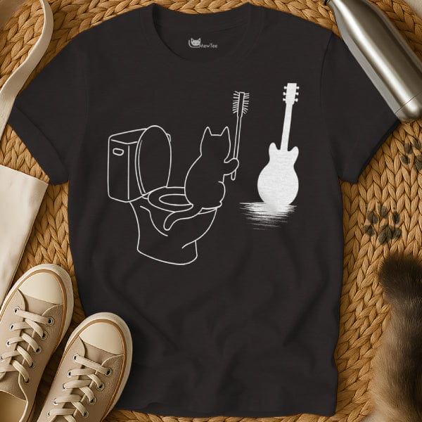MewTee Black / S Guitar Shirt | Cat Tee