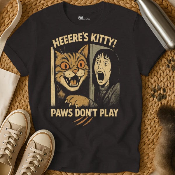 MewTee Black / S Heres Johnny T Shirt | Cat Tee