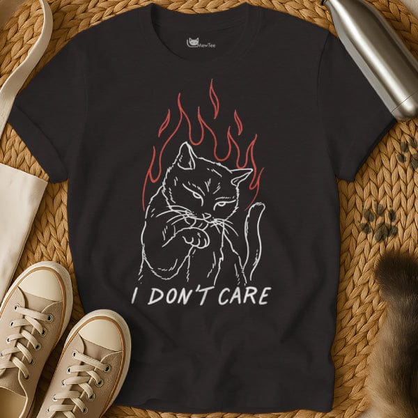 MewTee Black / S I Don’t Care Shirt | Cat Tee