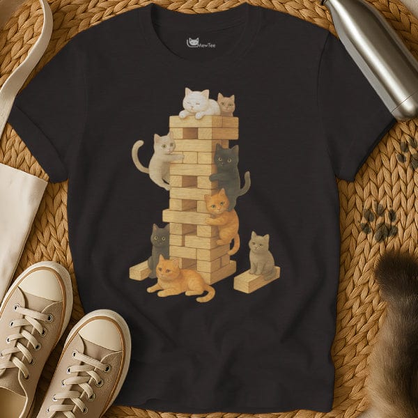 MewTee Black / S Jenga Shirt | Cat Tee