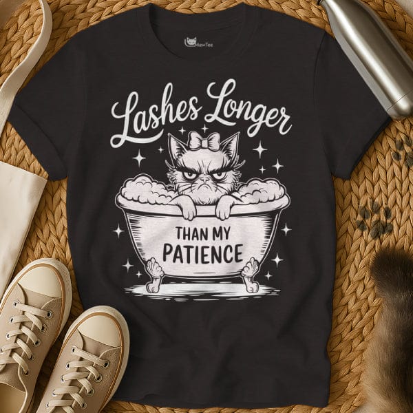 MewTee Black / S Lashes T Shirt | Cat Tee