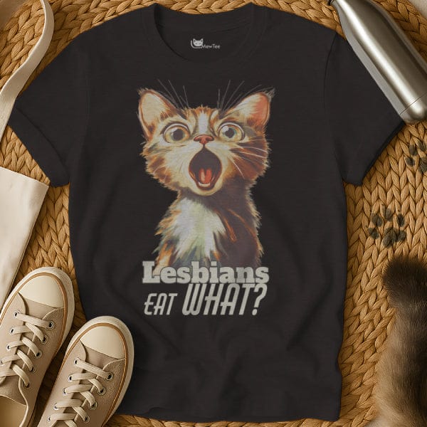 MewTee Black / S Lesbians Eat What Shirt | Cat Tee