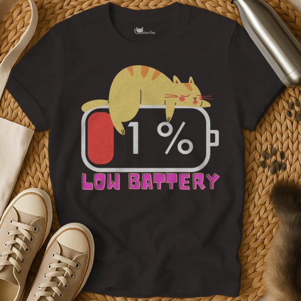 MewTee Black / S Low Battery Shirt | Cat Tee
