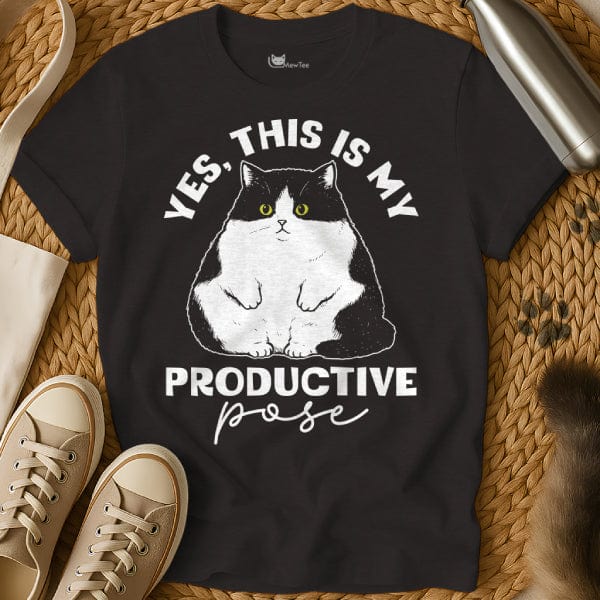 MewTee Black / S Productive Cat Tee