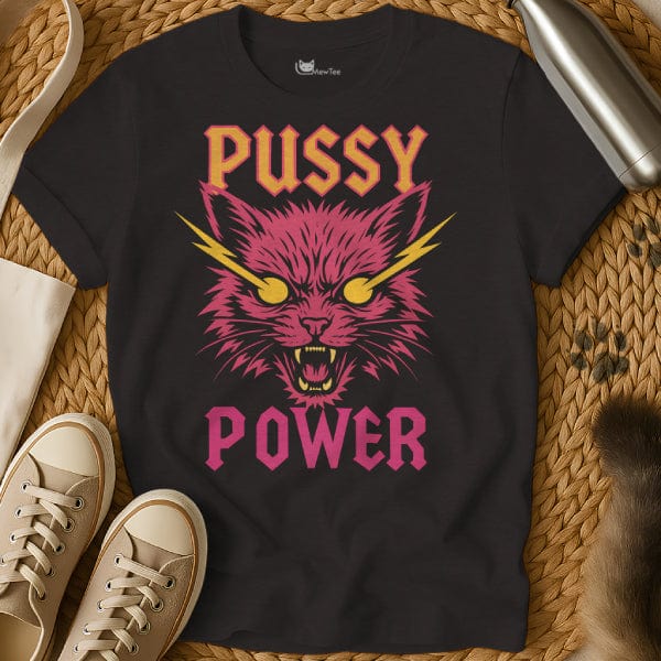 MewTee Black / S Pussy Power Shirt | Cat Tee