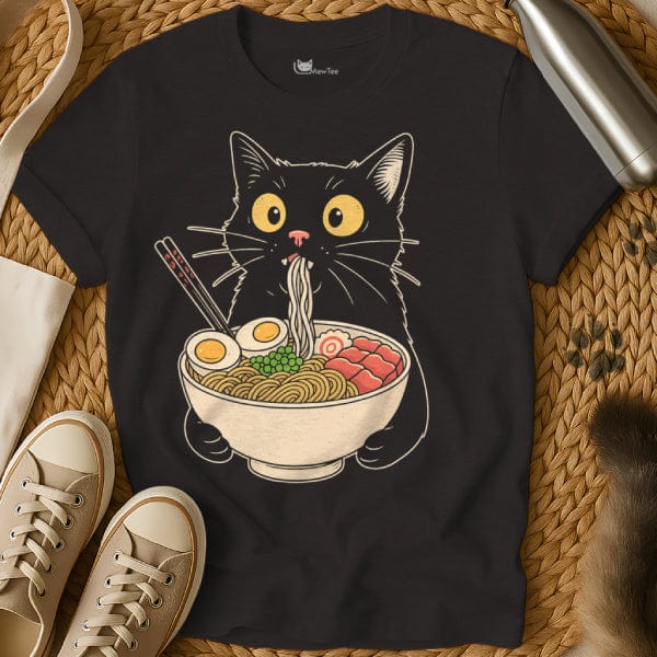 MewTee Black / S Ramen Cat T Shirt | Cat Tee