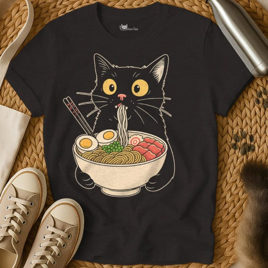 MewTee Black / S Ramen Cat T Shirt | Cat Tee