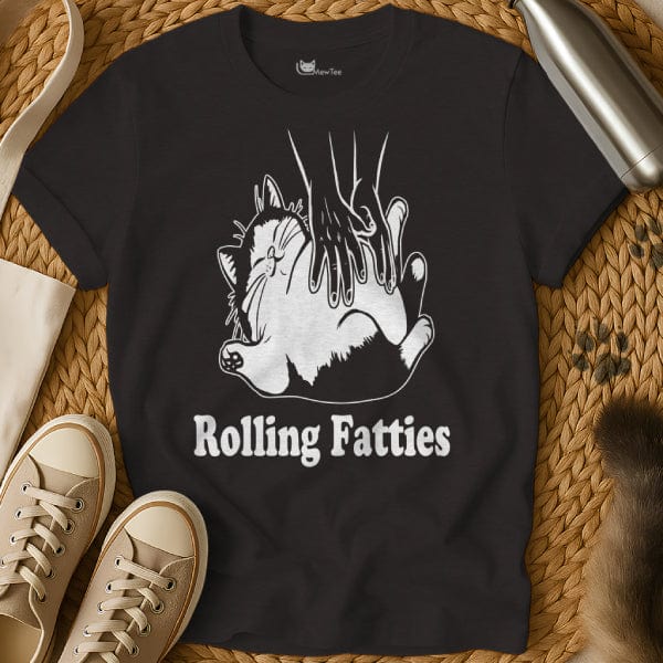 MewTee Black / S Rolling Fatties Cat Shirt | Cat Tee
