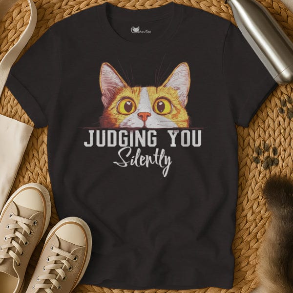 MewTee Black / S Silently Judging You | Cat Tee