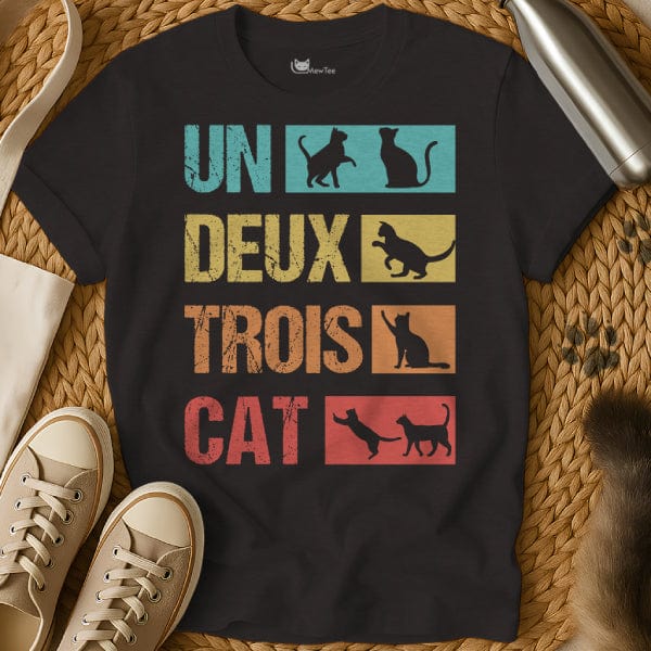 MewTee Black / S Un Deux Trois Cat Shirt | Cat Tee