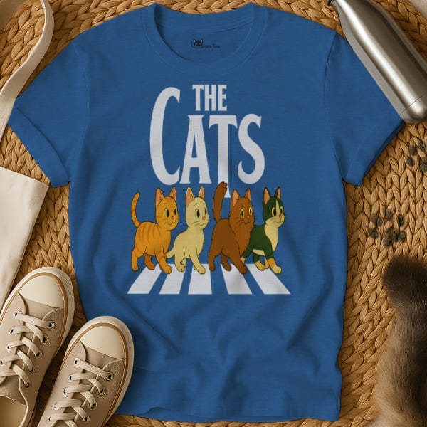 MewTee Blue / S Abbey Road T Shirt | Cat Tee