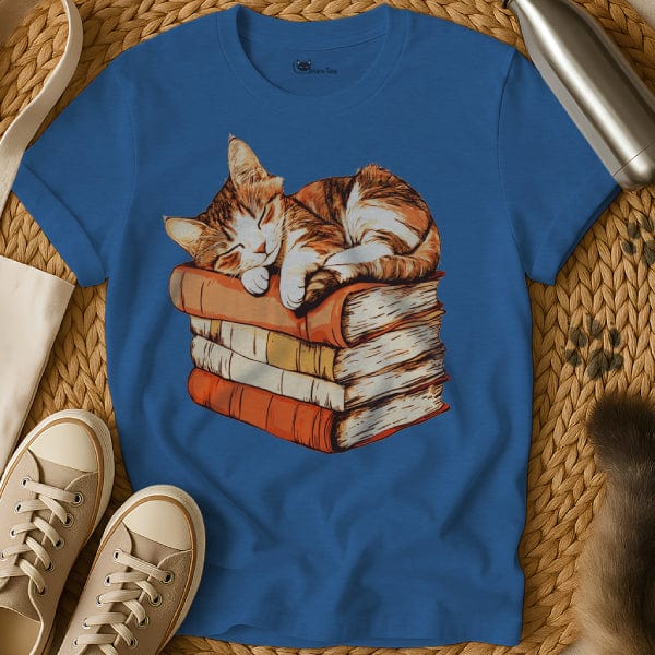 MewTee Blue / S Books Shirt | Cat Tee