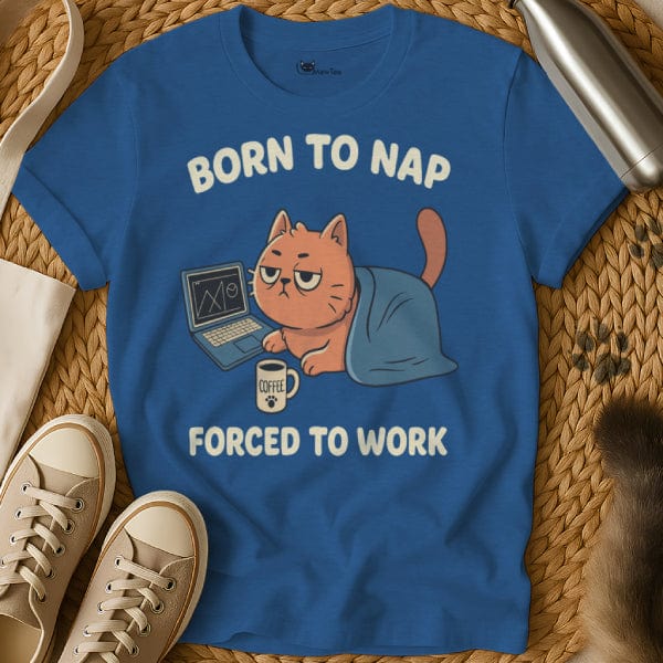 MewTee Blue / S Born to Forced to | Cat Tee