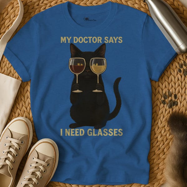 MewTee Blue / S Glasses Shirt | Cat Tee