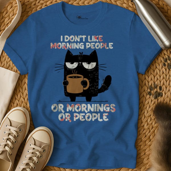 MewTee Blue / S I Hate Morning People | Cat Tee