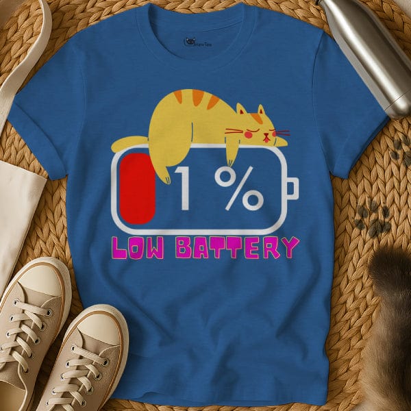 MewTee Blue / S Low Battery Shirt | Cat Tee