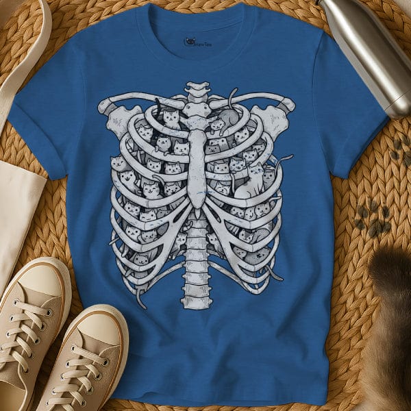 MewTee Blue / S Ribcage Shirt | Cat Tee