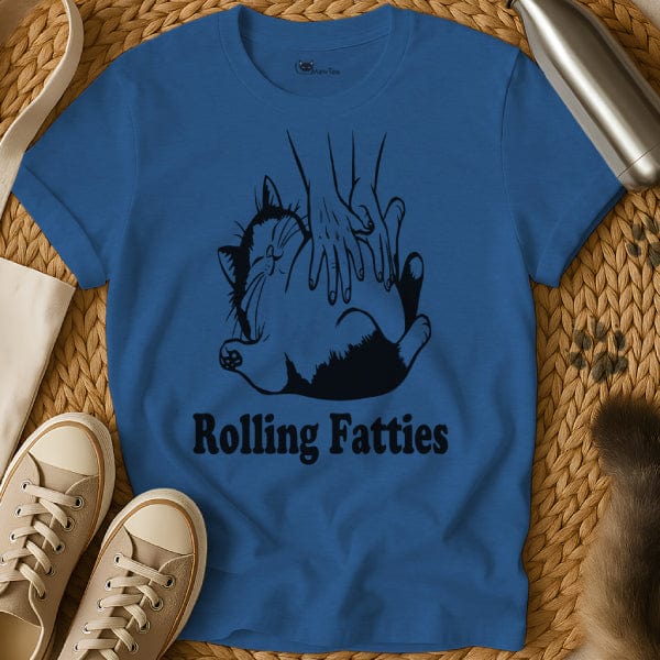 MewTee Blue / S Rolling Fatties Cat Shirt | Cat Tee