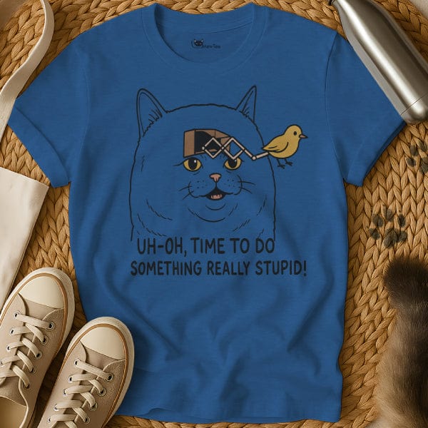 MewTee Blue / S Stupid Shirt | Cat Tee