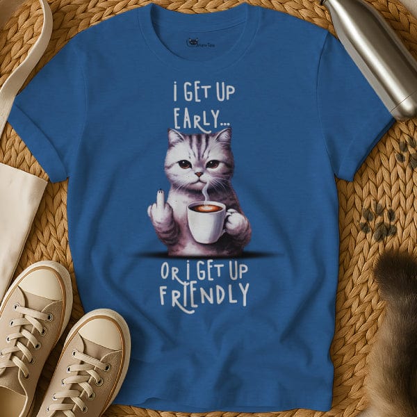 MewTee Blue / S Wake Up T Shirt | Cat Tee