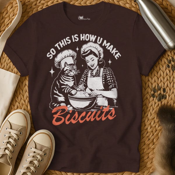 MewTee Dark Chocolate / S Biscuits T Shirt | Cat Tee
