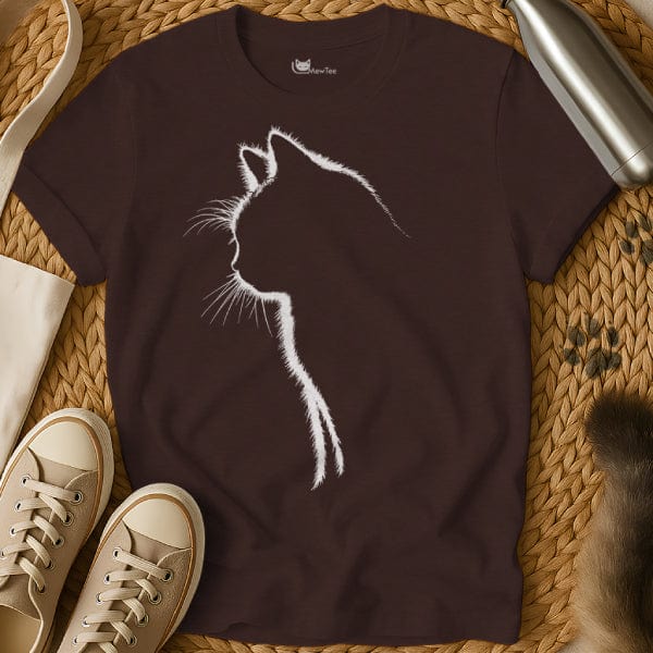 MewTee Dark Chocolate / S Cat Silhouette Shirt