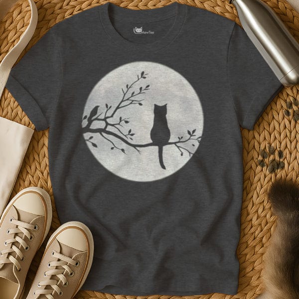 MewTee Dark Heather / S Cat Moon | Cat Tee
