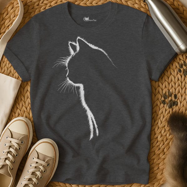 MewTee Dark Heather / S Cat Silhouette Shirt