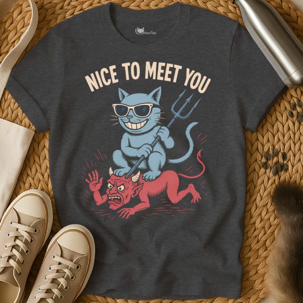 MewTee Dark Heather / S Hell T Shirt | Cat Tee