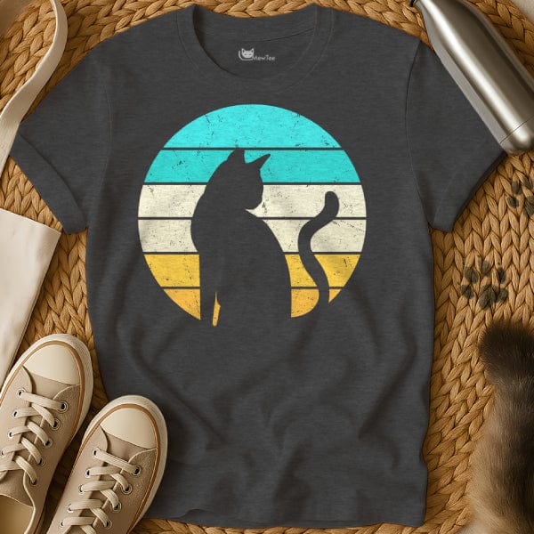 MewTee Dark Heather / S Retro Cat Shirt | Cat Tee