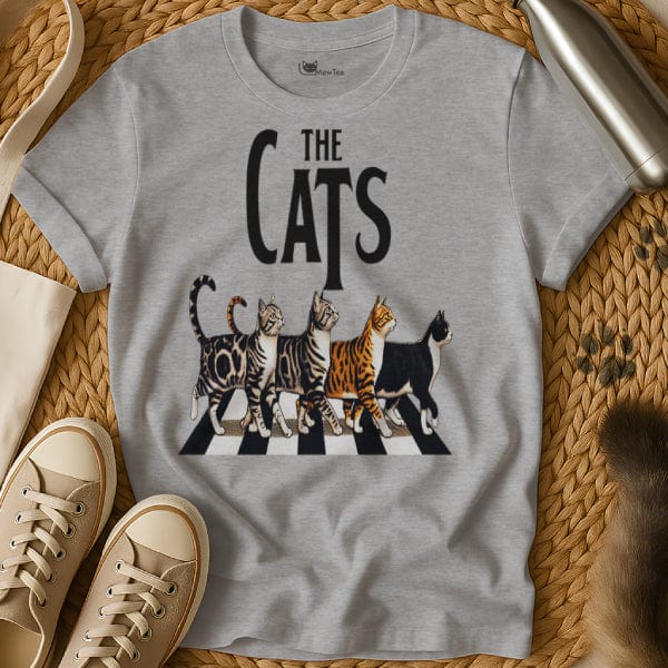MewTee Gray / S Abbey Road Shirt | Cat Tee
