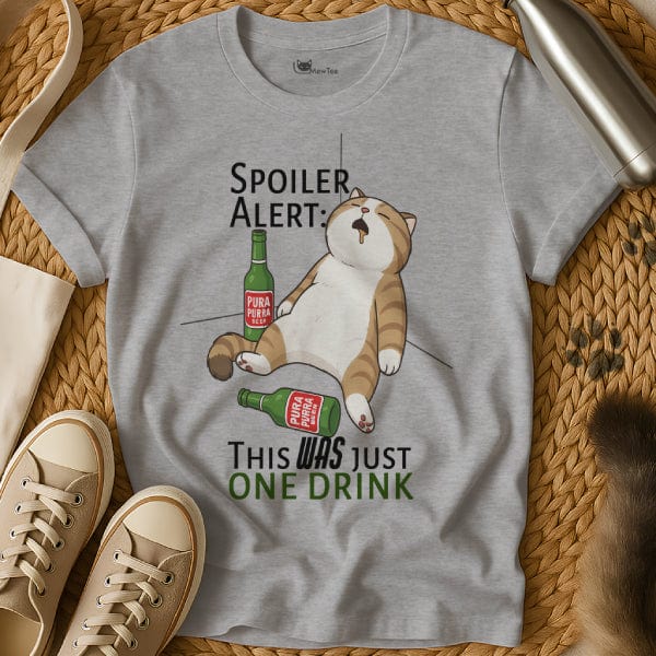 MewTee Gray / S Alcohol Shirt | Cat Tee