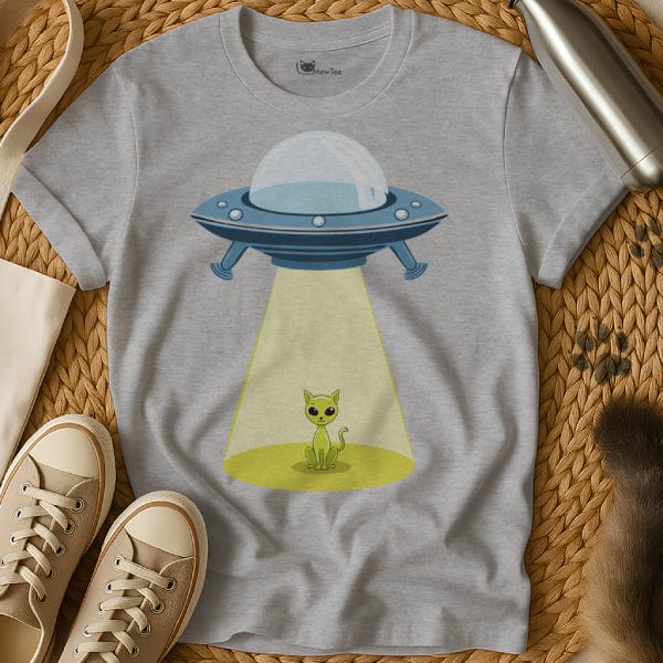 MewTee Gray / S Alien Cat Shirt | Cat Tee