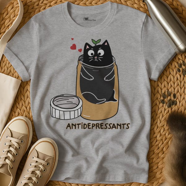 MewTee Gray / S Antidepressants Shirt | Cat Tee