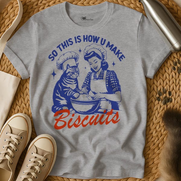 MewTee Gray / S Biscuits T Shirt | Cat Tee