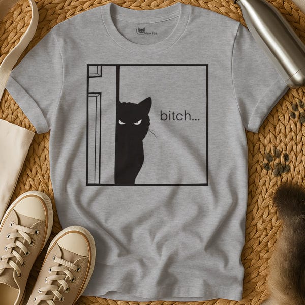MewTee Gray / S Bitch Shirt | Cat Tee