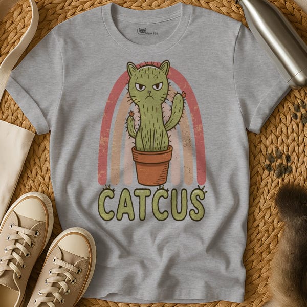 MewTee Gray / S Cactus Shirt | Cat Tee