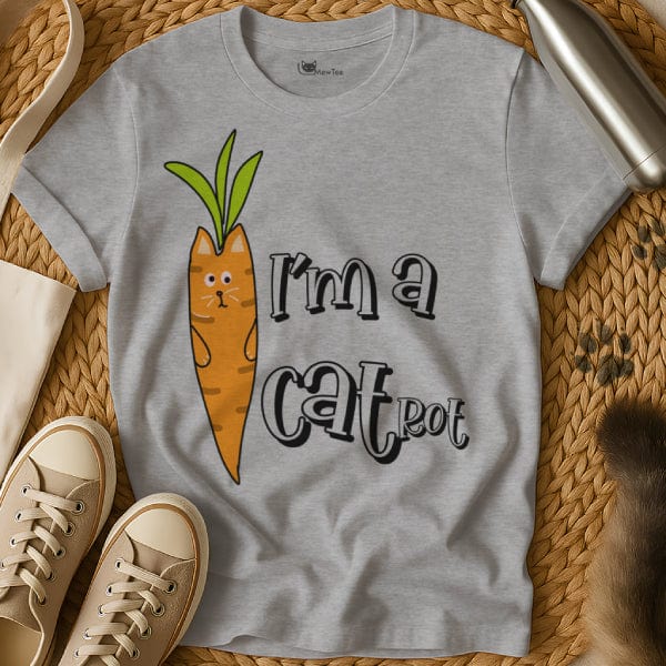 MewTee Gray / S Carrot Shirt | Funny Cat Tee
