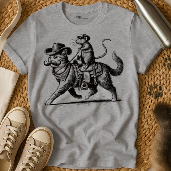 MewTee Gray / S Cat And Rat Shirt | Cat Tee