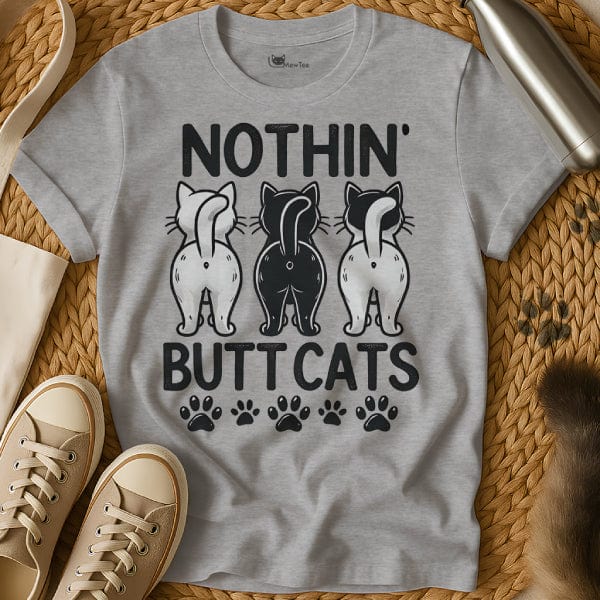 MewTee Gray / S Cat Butt Shirt | Cat Tee